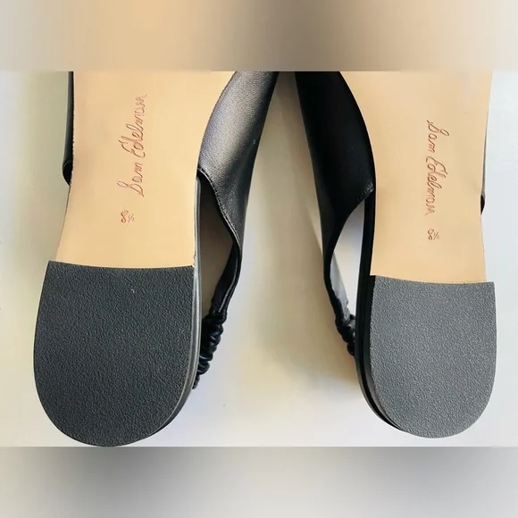 New Sam Edelman Whitney black leather pointed toe flats, sz 8.5. Orig $140+ - Picture 2 of 12